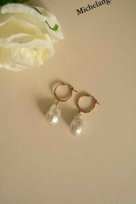 Drop Pearl Earrings