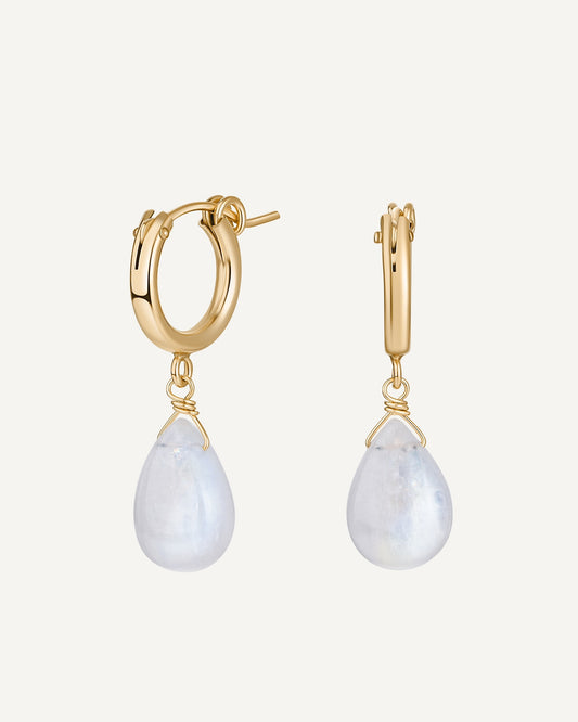 Boucles d'Oreilles Pierre de Lune Avery