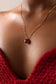 Charlotte Garnet Heart Necklace