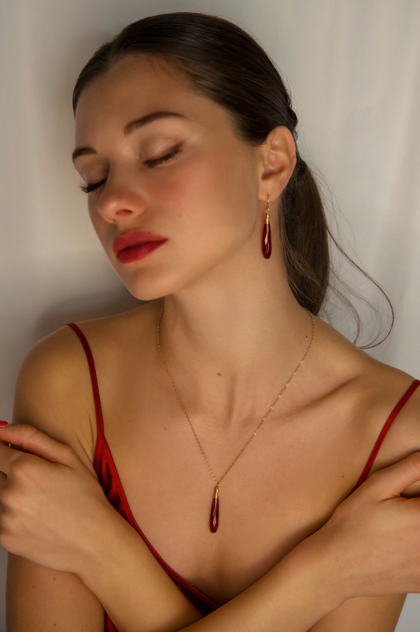 Daria Red Quartz Necklace