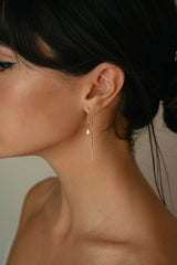 Rosa Rose Gold Threader Earrings
