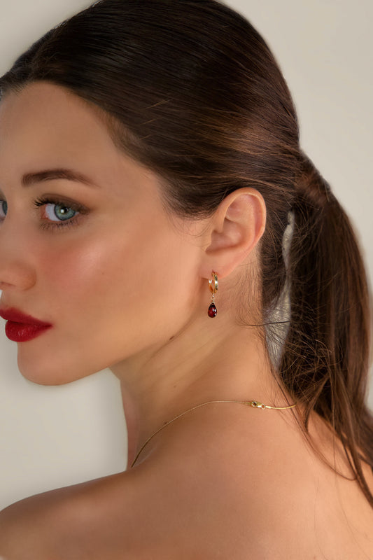 Colette Garnet Earrings