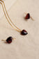 Charlotte Garnet Heart Earrings