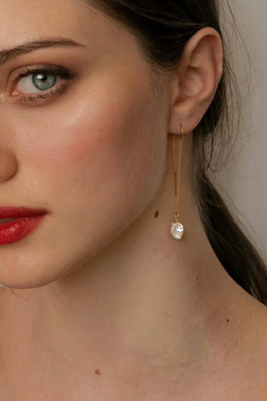 Sia Pearl Threader Earrings